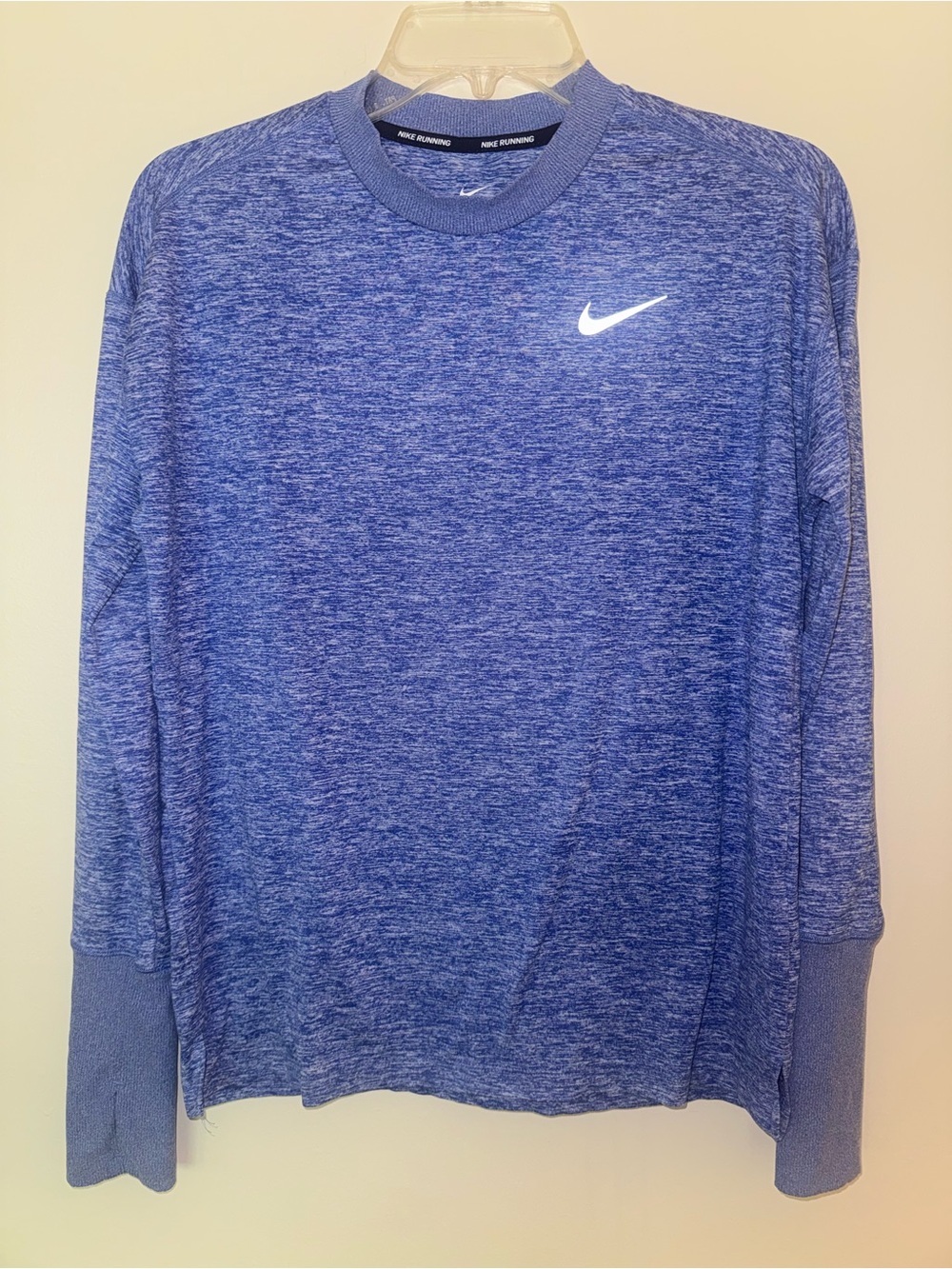 Nike Dri-FIT Element Women’s Running Shirt Long-Sleeve Thumbholes S small Blue